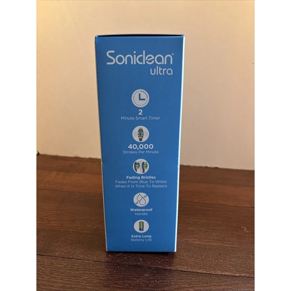 Soniclean Ultra Smile with Confidence Electric Toothbrush with 4 Brush Heads NEW